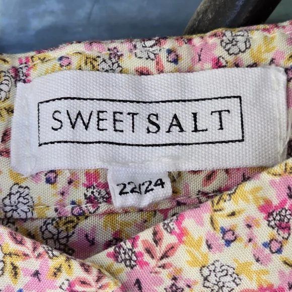 Sweet Salt Floral Coquette Cottagecore Tiered Midi Dress Pockets - 3XL 22/24 - Picture 3 of 6